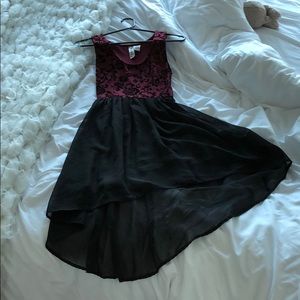 Red and black dress